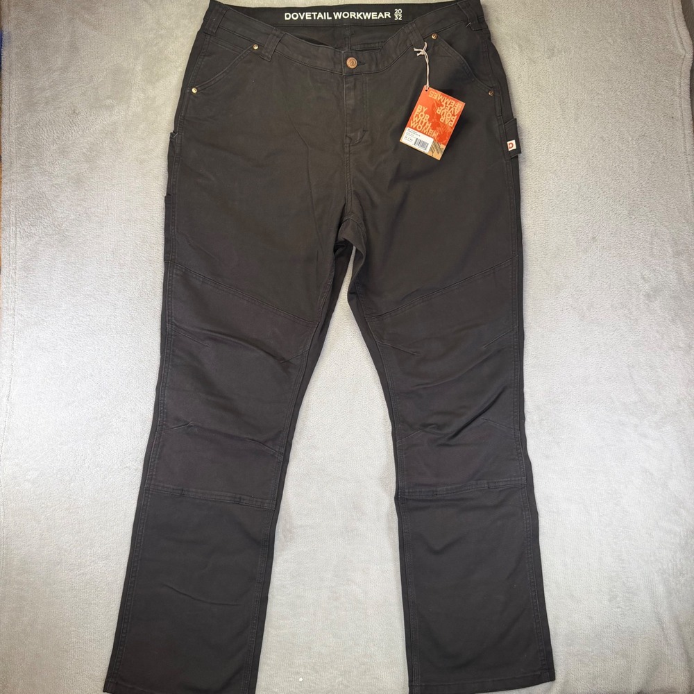 Dovetail Workwear Go To Pant Black Canvas Utility Work Pants Women 20x32
